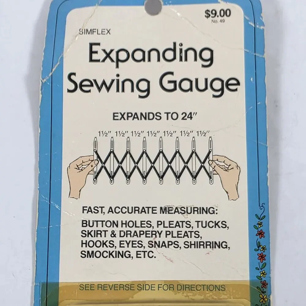 Vintage Simplex No 49 Expanding Sewing Gauge 24